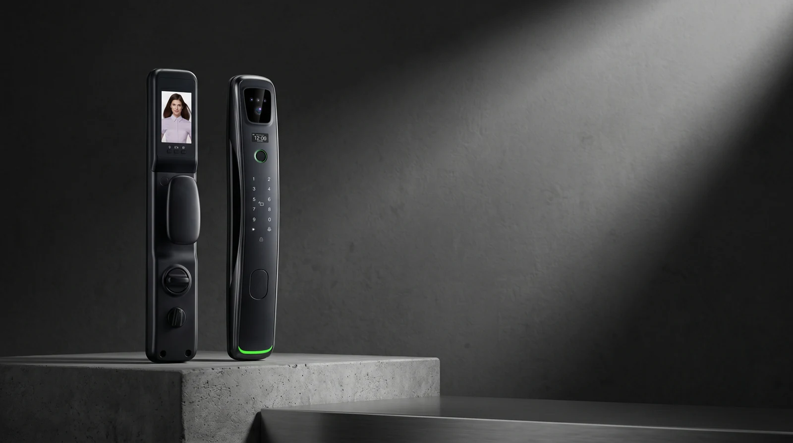 Front and rear views of the VIA Lock Pro smart lock